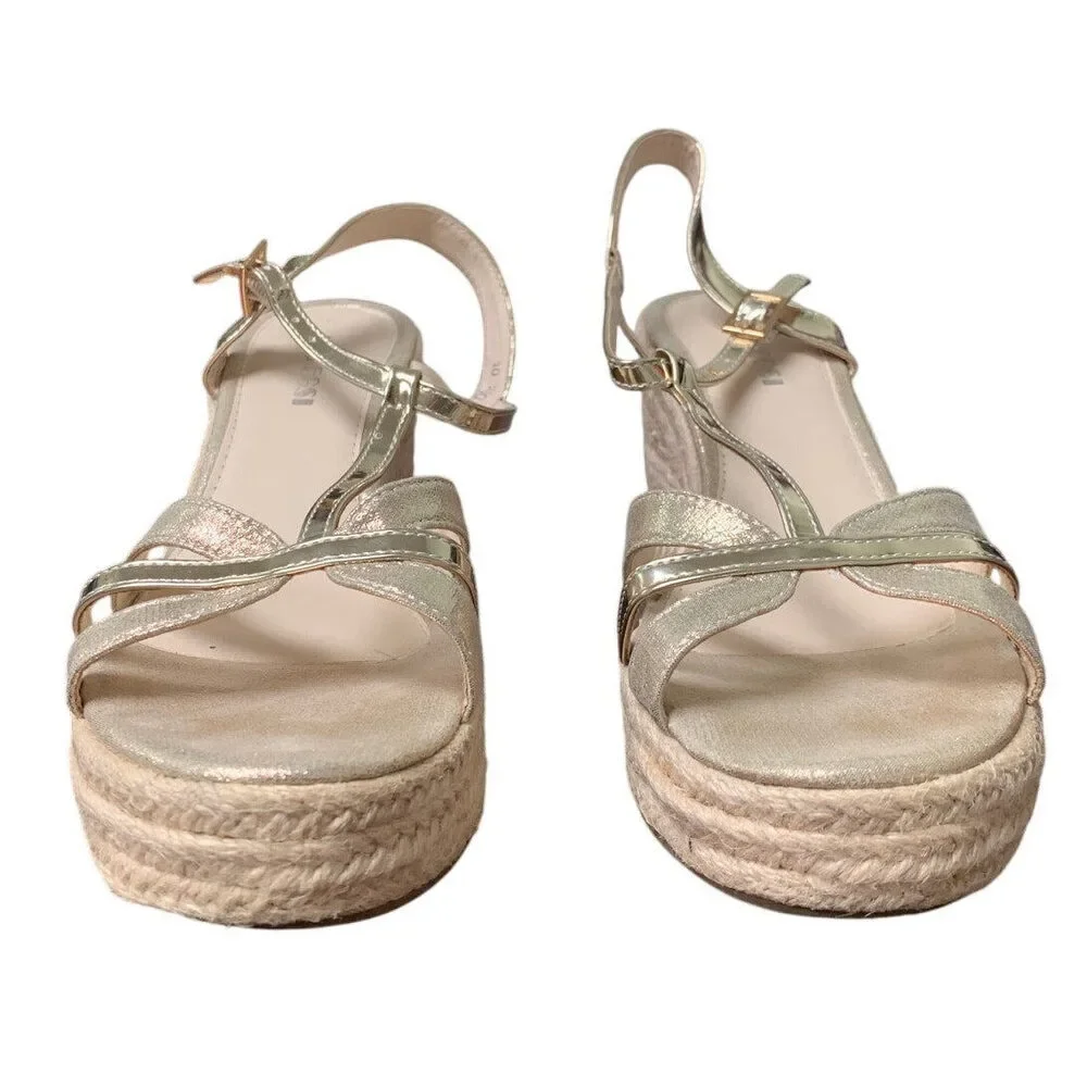 Makegsi Womens Size 10 Shiny Gold 4